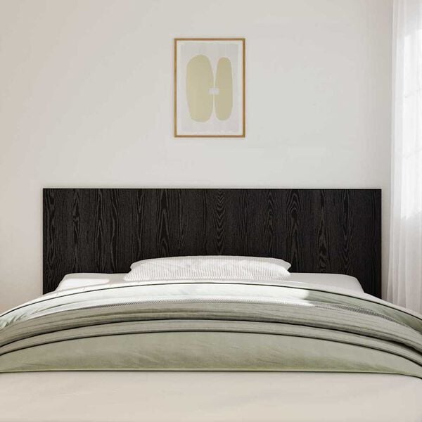 vidaXL Headboard Black oak 200 x 1,5 x 80 cm Engineered wood