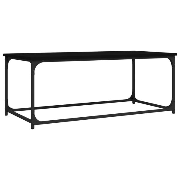 vidaXL Coffee Table Black 102x50x40 cm Engineered Wood and Iron