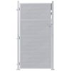 vidaXL Garden Gate with Lock Silver 85 x 174 cm Stainless Steel