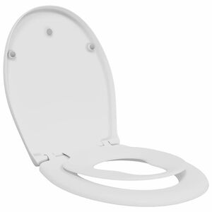 vidaXL Toilet Seat White 44.5 x 37.3 x 4.3 cm Duroplast