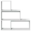 vidaXL Room Divider Bookcase 3-Tier White 123x29x123 cm Engineered Wood