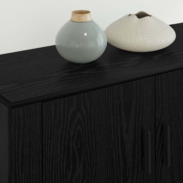 vidaXL Wall-mounted TV Cabinet Set 3 pcs Black Oak 80 x 34.5 x 40 cm