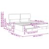 vidaXL Bed Frame with Drawer Smoked Oak 200 x 200 cm Engineered Wood