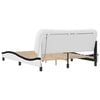 vidaXL Bed Frame with LED without Mattress "Hvar" White and Black 160x200 cm