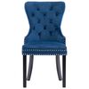 vidaXL Dining Chairs 2 pcs Blue Velvet