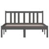 vidaXL Bed Frame without Mattress Grey Solid Wood 120x200 cm