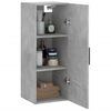 vidaXL Wall Mounted Cabinet Concrete Grey 34.5x34x90 cm