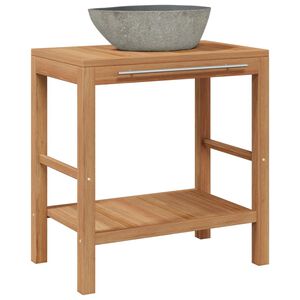 vidaXL Vanity Cabinet | Warm Teak | Solid teak wood | Standard | Bathroom Vanity