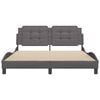 vidaXL Bed Frame without Mattress "Zadar" Grey 160x200 cm Faux Leather
