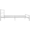 vidaXL Bed Frame without Mattress with Headboard White 160x200 cm Metal