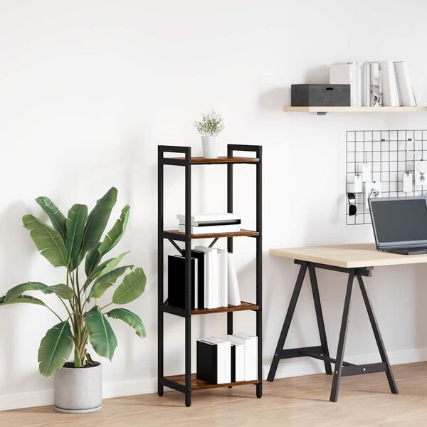 vidaXL Bookshelf Smoked Oak 40 x 30 x 119 cm Engineered Wood