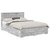 vidaXL Bed Frame Concrete Grey 140 x 200 cm Engineered Wood