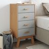 vidaXL Bedside Cabinet OLDEN Grey and Brown Solid Wood Pine
