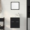 vidaXL 2 Piece Bathroom Furniture Set Black Oak Engineered Wood