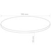vidaXL Table Top Round MDF 700x18 mm