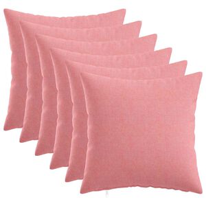 vidaXL Cushion Cover 6 pcs HEERLEN Pink 30 x 30 cm Fabric