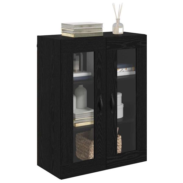 vidaXL Wall Mounted Cabinet Black Oak 69.5 x 34 x 90 cm
