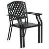vidaXL 5 Piece Garden Dining Set Steel Black