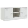 vidaXL TV Cabinet White 99x39x44 cm Steel