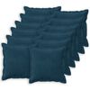 vidaXL Cushion with Pillow HOUTEN 12 pcs Blue Velvet