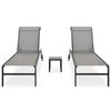 vidaXL Sun Loungers 2 pcs with Table Textilene and Steel