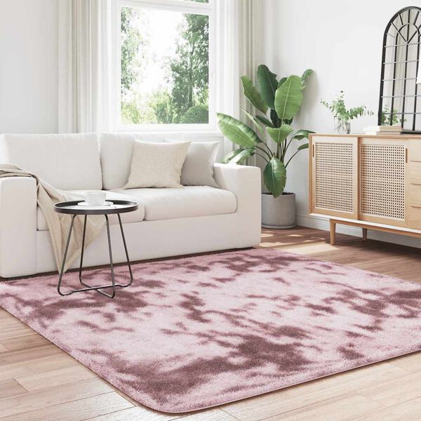 vidaXL Shaggy Rug High Pile NAVARRA Dusty Pink 200x200 cm Polyester