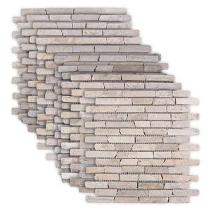 vidaXL Mosaic Tiles Cream 30 x 30 cm Marble