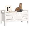 vidaXL Hall Bench White 80x40x43 cm Solid Wood Pine