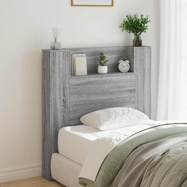 vidaXL Headboard Grey Sonoma 100 x 16.5 x 103.5 cm Engineered Wood