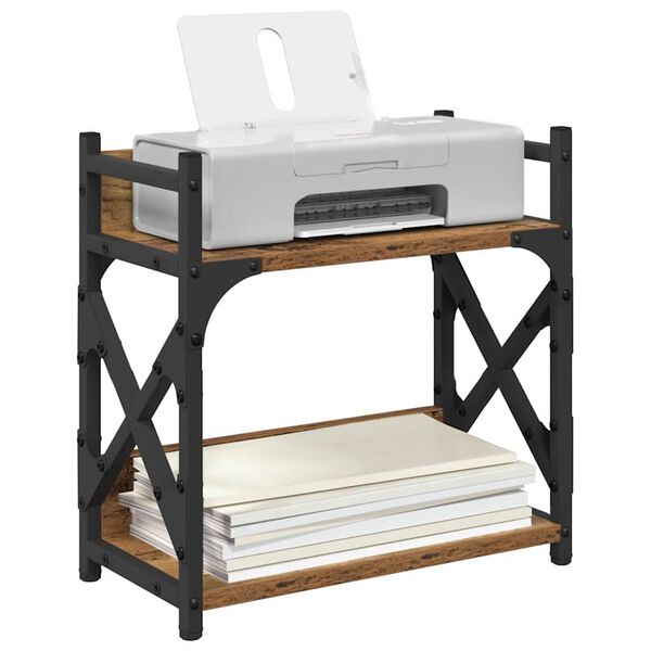vidaXL Printer Stand Old Wood 40 x 20 x 40 cm Engineered Wood