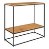 House Nordic Console Table with 2 Shelves Avery Oak and Black