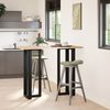 vidaXL Bar Table Legs T-Shaped 2 pcs Black 50x35x(110-111) cm Steel