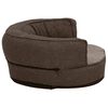 vidaXL Ergonomic Dog Bed Mattress 90x64 cm Linen Look Fleece Brown