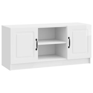 vidaXL TV Cabinet High Gloss White 102 x 34.5 x 47 cm Engineered Wood