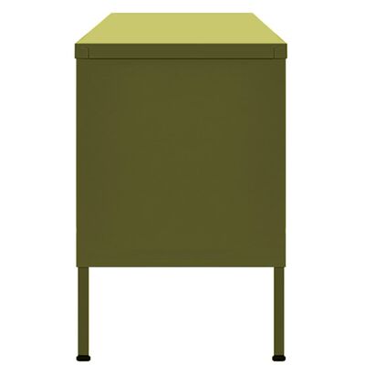 vidaXL TV Cabinet Olive Green 105x35x50 cm Steel