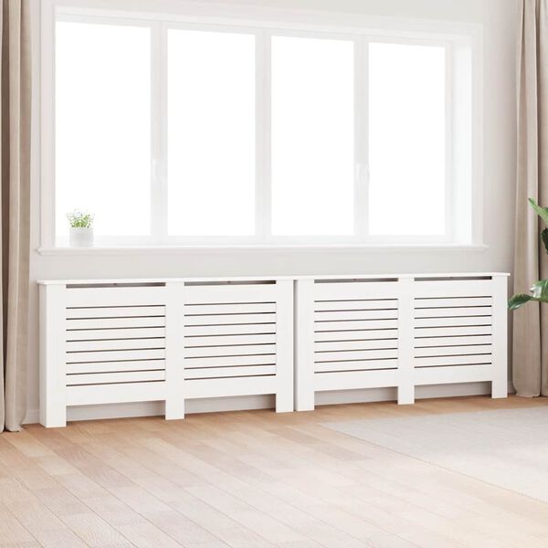 vidaXL Radiator Covers 2 pcs White 152x19x81.5 cm MDF