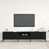 vidaXL TV Cabinet Black oak 200 x 25 x 44 cm Engineered wood