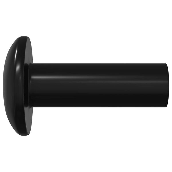 vidaXL Sleeve Nuts 12 pcs Black M4 x 14.5 mm Metal