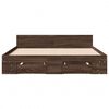 vidaXL Bed Frame with Drawers without Mattress Brown Oak 140x200 cm