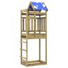 vidaXL Play Tower Brown 85 x 52.5 x 239 cm Solid Impregnated Wood