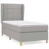 vidaXL Box Spring Bed with Mattress Light Grey 90x190 cm Fabric