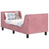 vidaXL Toddler Bed Frame with Headboard Pink 70 x 140 cm Velvet
