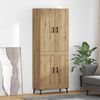 vidaXL Highboard Artisan Oak 69.5 x 34 x 180 cm Engineered Wood