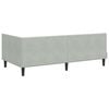 vidaXL Corner Bed Frame Light Grey 90 cm x 190 cm Velvet