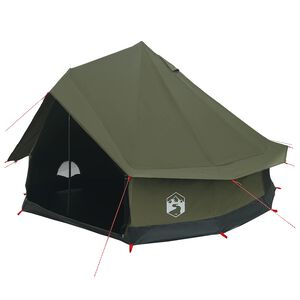 vidaXL Family Tent Army Green 8-Person Polycotton