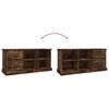 vidaXL TV Cabinet Smoked Oak 102x35.5x47.5 cm Engineered Wood