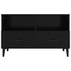 vidaXL TV Cabinet Black 80x36x50 cm Engineered Wood