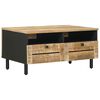 vidaXL Coffee Table Brown and Black 80 x 54 x 40 cm Solid Mango Wood