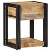 vidaXL Bedside Cabinet 40x35x50 cm Solid Rough Wood Mango