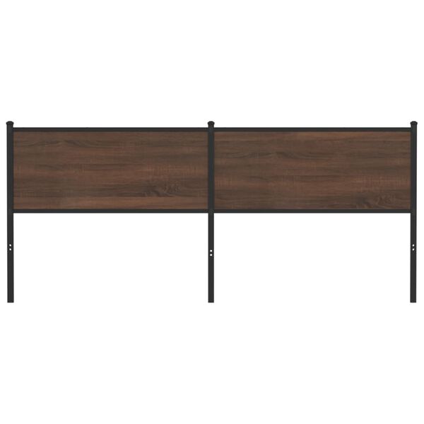 vidaXL Replace Headboard Brown Oak 200 cm Engineered Wood and Steel